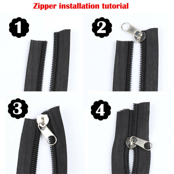 20PCS Nylon Zippers Sewing Tool Edge Puller Zip Tailor Zipper DIY 20cm Length AU