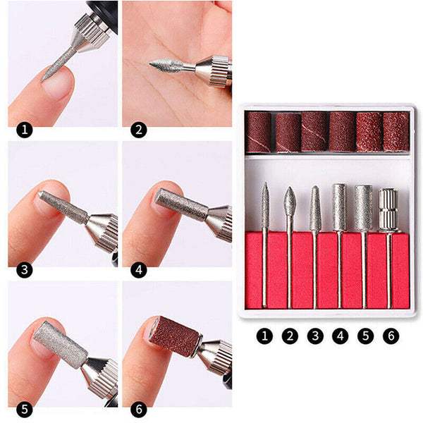 Electric Nail Drill File Tools Nail Machine Acrylic Art Manicure Pen Shaper Kit