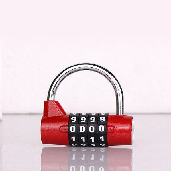 4 Digit Password Safety Lock Wide Shackle Combination Padlock New BB