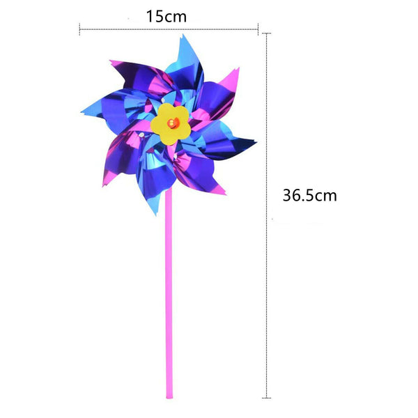 50pcs Plastic Windmill Pinwheel Wind Spinner Kids Toy Lawn Garden Party Decor AU