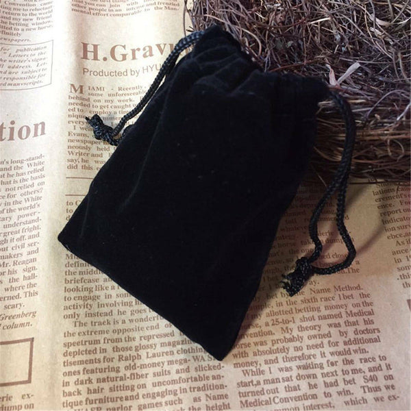 UP 300X Velvet Jewellery Gift Bag Wedding Favour Drawstring Pouch 10*14cm Black