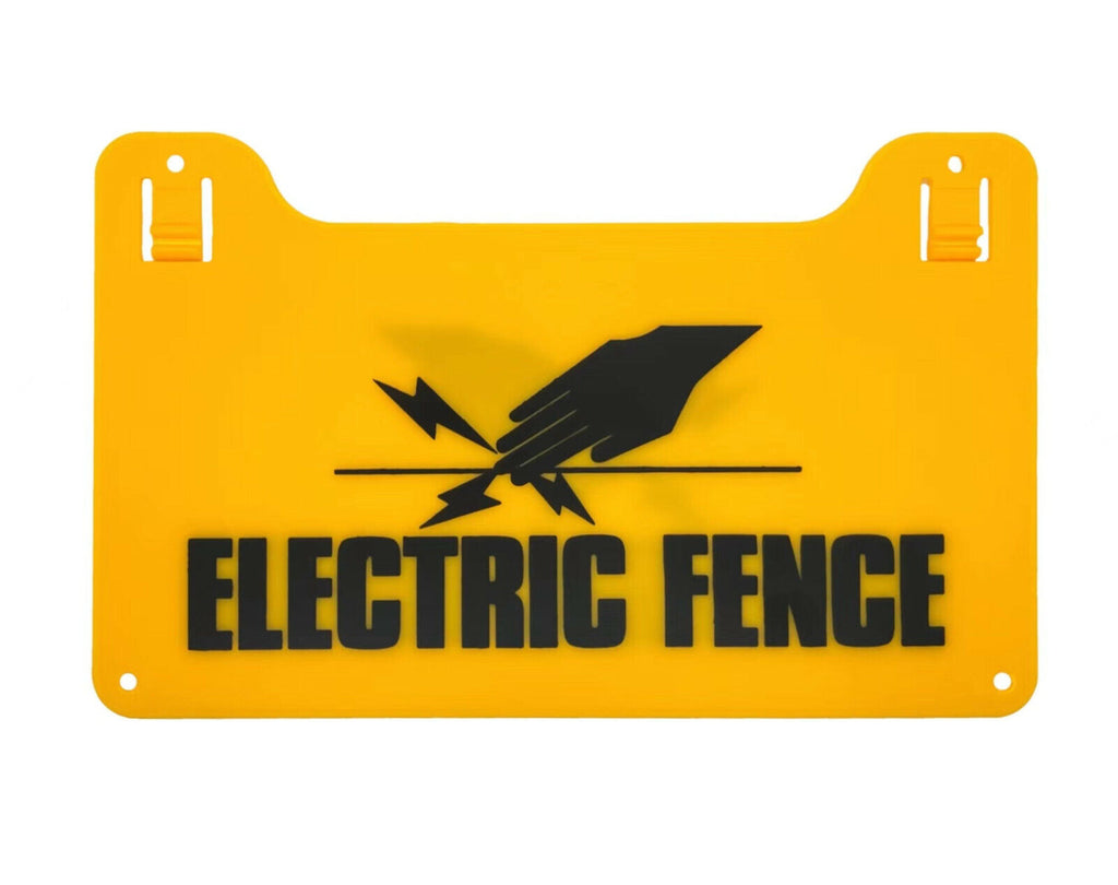 Warning Rope Strike Sign 5 X Electric Fence Caution Warning Sign Hook Tie To Wire Mesh Rope - A