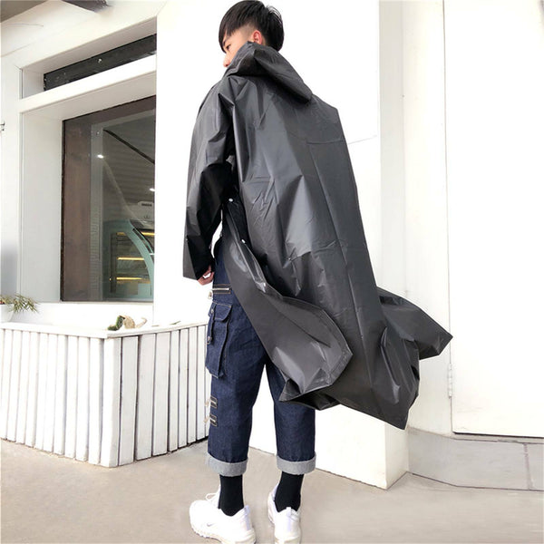 Waterproof Raincoat Jacket Mens Womens Long Hooded Rainwear EVA Rain Coat New AU