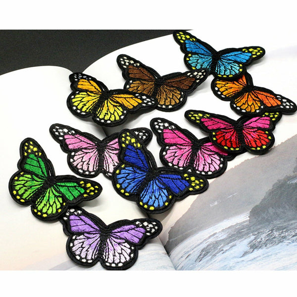10pcs Butterfly Embroidered Cloth Iron On Patch Sew Motif Applique Craft