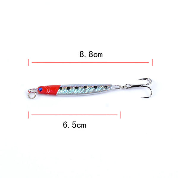 5Pcs Fishing Lure Metal Slice Spoon Spinner Slugs Tackle Mackerel Tailor Lures A
