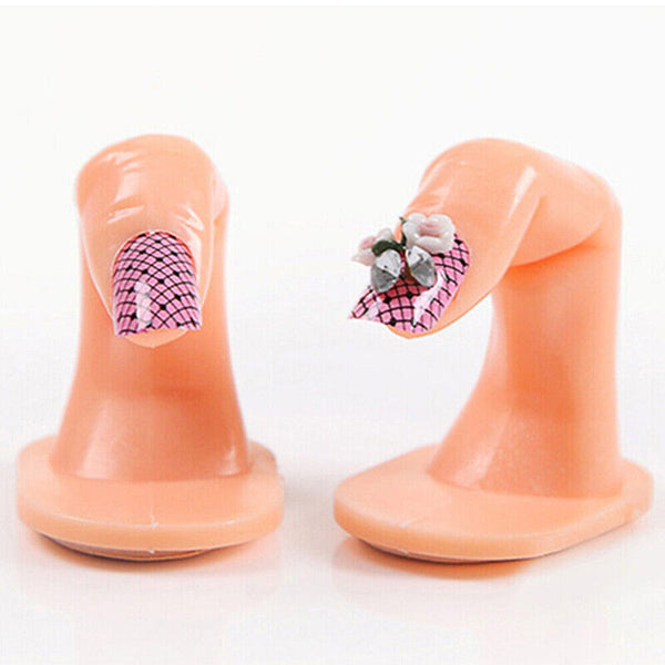 5PCS Model Fake Display Hand Nail Art Practice Finger For Training Manicure AU