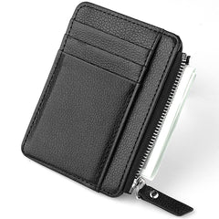 Men's PU Leather Small Coin Case Card Holder Zip Wallet Pouch Mini Purse Bag AU
