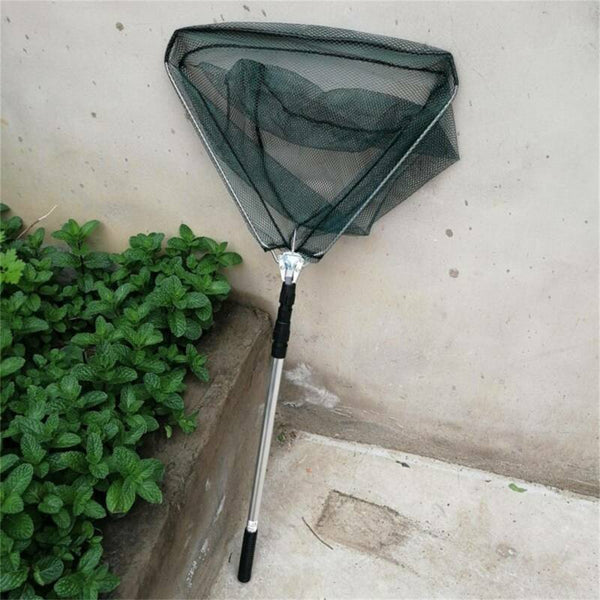 Telescopic Folding Aluminum Handle Fishing Landing Net 3 Section Extending Pole