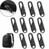 16x Zipper Pull Tab Replacement Metal Zip Head Slider Puller Handle Bottom Stop