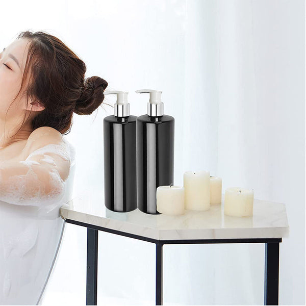 500mL Empty Lotion Pump Bottles Shampoo Soap Dispenser Refillable Bathroom