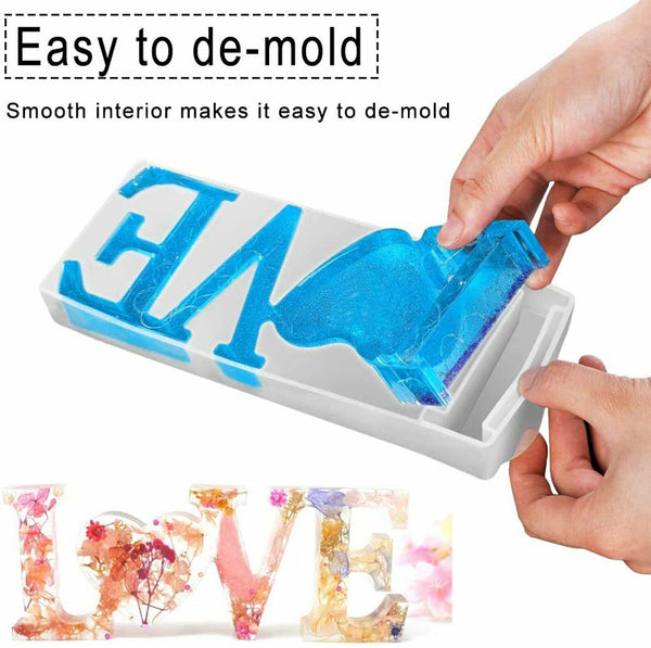Large LOVE/HOME/FAMILY Letter Resin Casting Silicone Mold Making Epoxy Mould AU