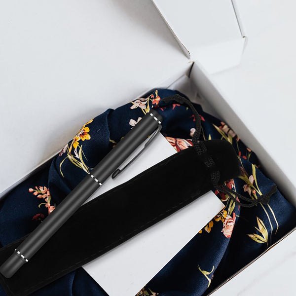 Black Velvet Pen Pouch Sleeve Holder Single Pen Bag Case Pencil Bag AU