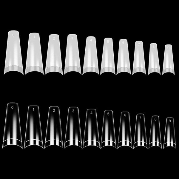500X bag Fake French Nail Tips Acrylic Clear Natural Stiletto False Gel Pointy