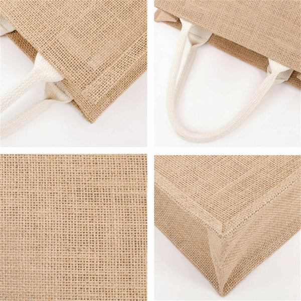 Burlap Tote Bags Blank Jute Beach Shopping Handbag Gift Bags with Handle AU SELL