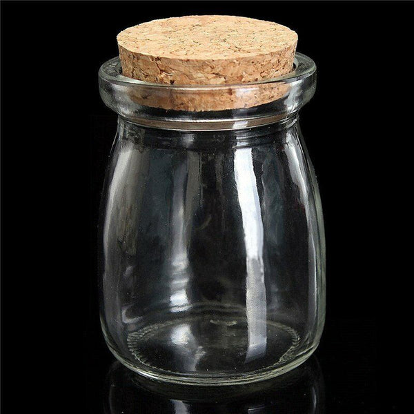 ❤️100ml GLASS BOTTLES CORK LID 100mL Wedding Party Favours Gift Spice Lolly Jars