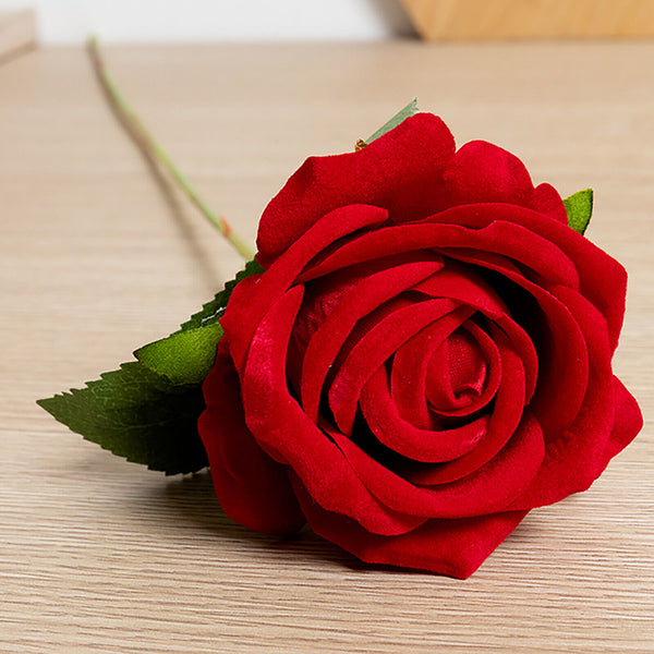 10pcs Artificial Velvet Flowers Rose Flower arrangement Wedding Event Party  Dec