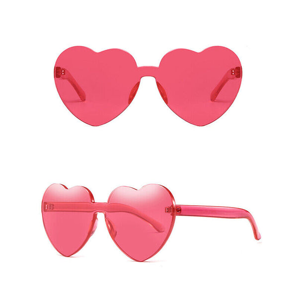 Love Heart Shape Sunglasses Fun Dress Party Festival Glasses Candy Colour AU