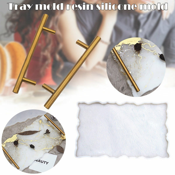 Large Safe Silicone Tray Artist Mold Irregular Coaster Resin DIY HOT Tray Mould