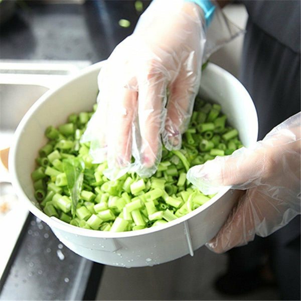 2000PCS Disposable Plastic Gloves Food Handling Disposable Transparent Gloves AU