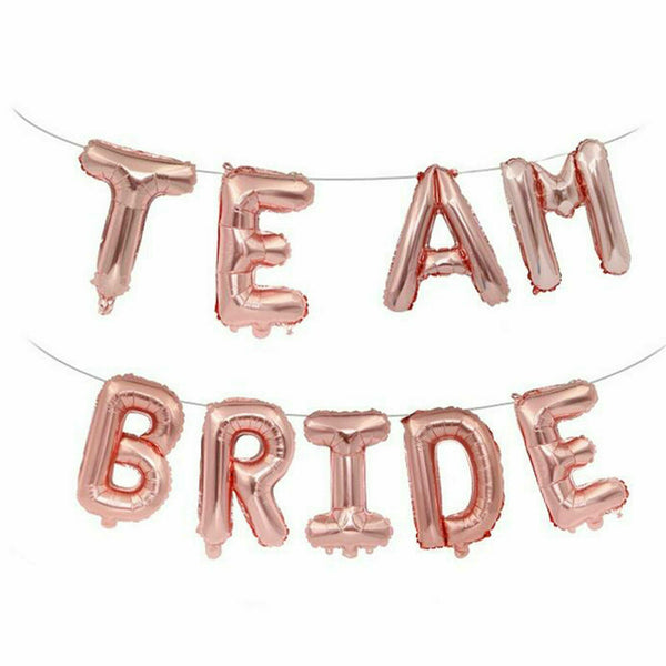 Team Bride Foil Latex Retro Balloons Hens Night Bachelorette Party Wedding Set - Lets Party