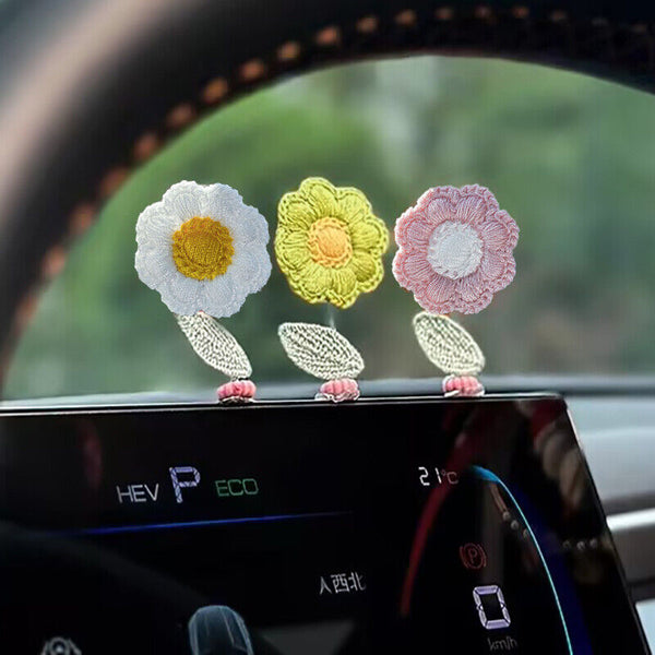 Fashion Car Dashboard Shaking Head Plant Flower Ornaments Automobile Decoration