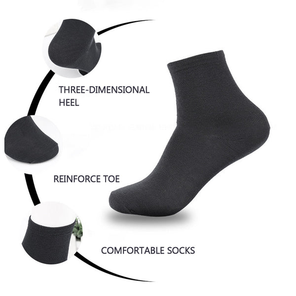 10Pairs Bamboo Sock Quarter Crew Trainer Work Sport Ankle Cushion Odor Resistant