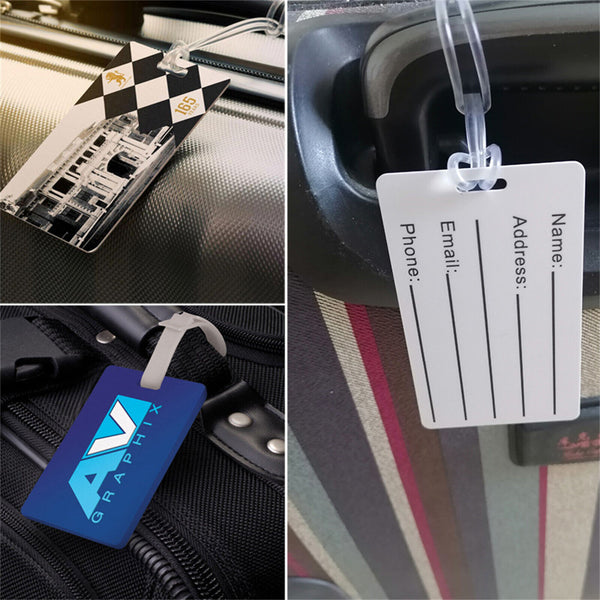 14x Silicone ID Identification Label Travel Luggage Tags for Suitcases Flexible