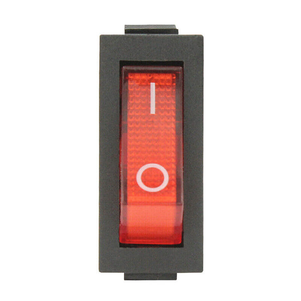 2x Ultra Mini ROCKER TOGGLE SWITCH ON-OFF - Red LED Full Illuminated AU