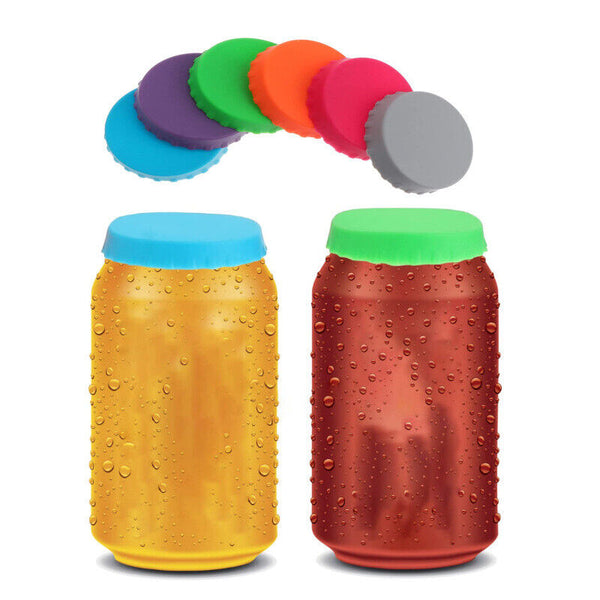 6PCS Silicone Soda Can Saver Lid Soda Can Covers for Beer Can Drink Covers AU