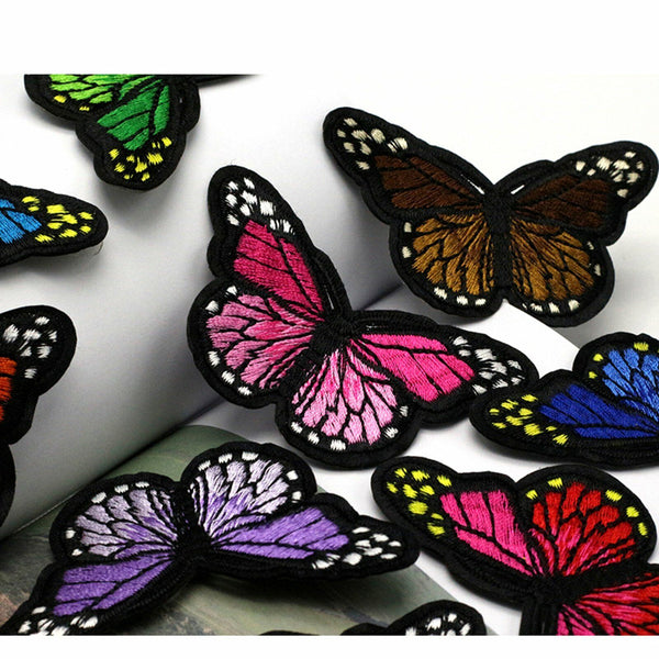 10pcs Butterfly Embroidered Cloth Iron On Patch Sew Motif Applique Craft