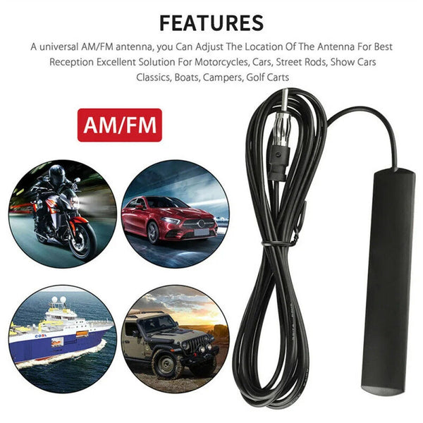 2PCS Hidden Antenna Radio Stereo AM FM Stealth for Vehicle Car Truck Black AU