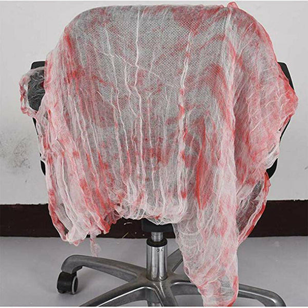 Bloody Gauze Table Cloth Cover Fake Blood Halloween Horror Zombie Party Deocrati
