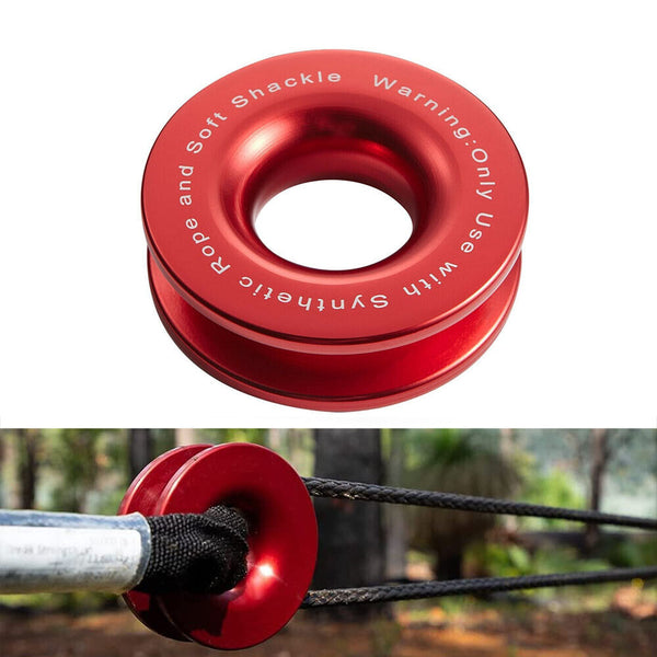 Recovery Ring Block Ring Pulley 41000lbs Soft Shackle Winch Rope Off Road AU