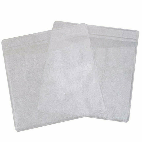 100-200pcs Premium White CD DVD Double Sided Plastic Sleeves Holds 2 discs AU