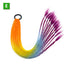 AU Long Braids Colorful Band Pigtail Synthetic Braided Ponytail Hair Extensions