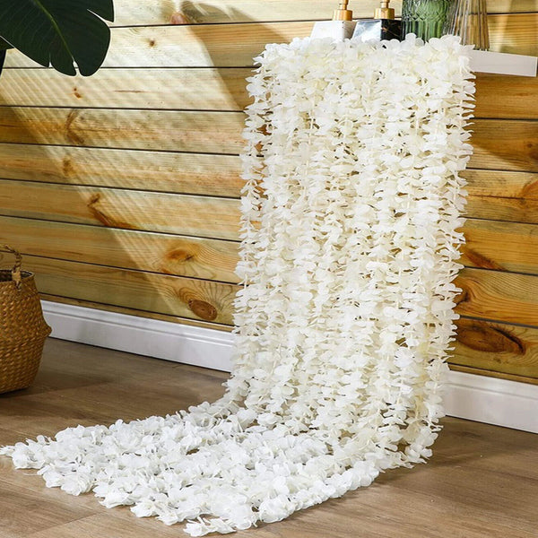 10-50X 2M Artificial Wisteria Flower String Vine Garland Ceiling Flowers Wedding