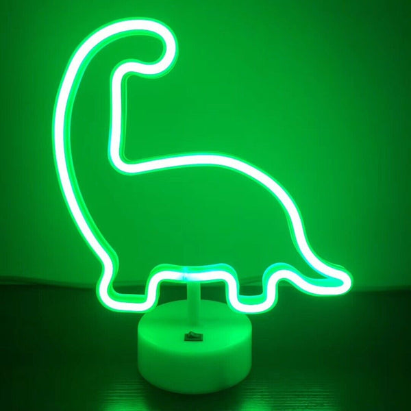 Neon LED Sign Light Wall Lights Green Dinosaur Kids Room Bar Lamp Art Decor Gift