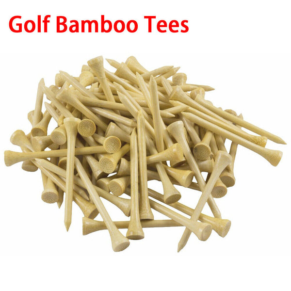 UP 200Pcs Bamboo Wooden Golf Tees 70mm & 83mm 2 Size Golf Accessories Training