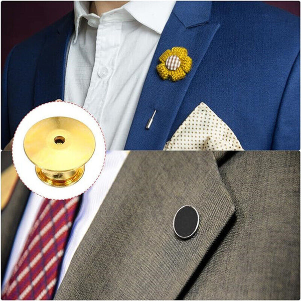 Backs Locking Pin Keepers Badge-Pin Locks Pin For Lapel Enamel Hat Pins