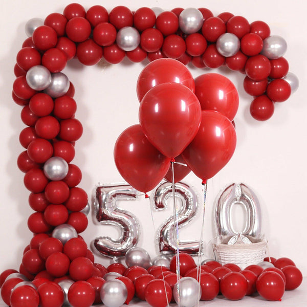 up to 50 pcs Ruby Red Balloons Pastel Candy Balloon Birthday Party Wedding 25 cm