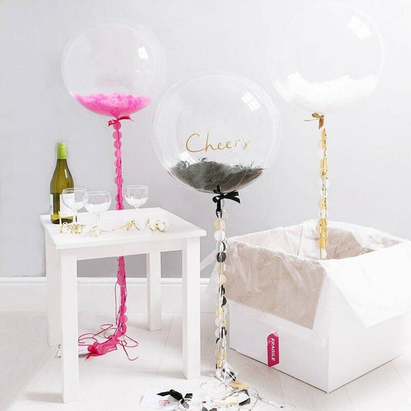 45 cm Super Transparent Bubble Balloon Jumbo Helium Clear BOBO Wedding Party 16