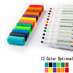 24PCS 12 Colouring Dry Erase Marker Pens Easy Whiteboard Wipe Clean Book Kids AU