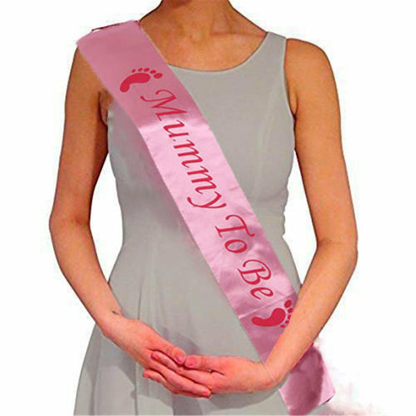 Baby Shower Sash Mum pregnant Boy Girl Sister Mummy Party Sashes Shoulder Strap