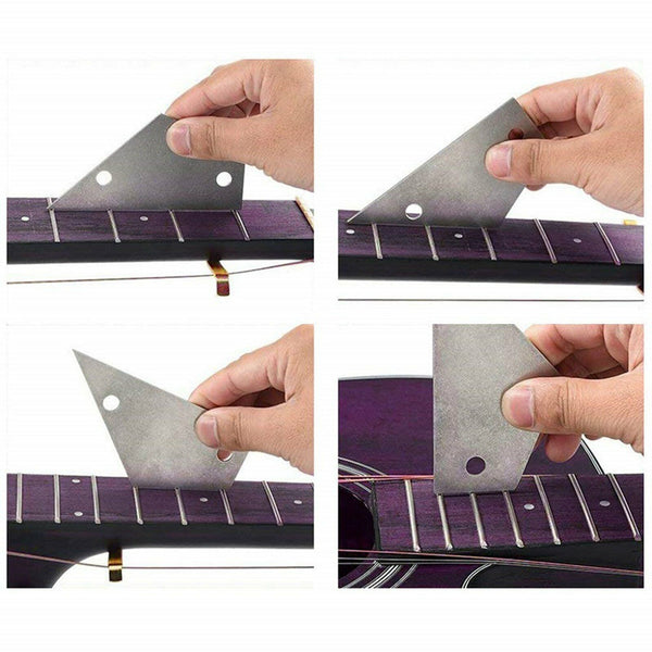 Guitar Fret Crowning File Leveling Tool Grinding Protectors DIY Repair Tools Set