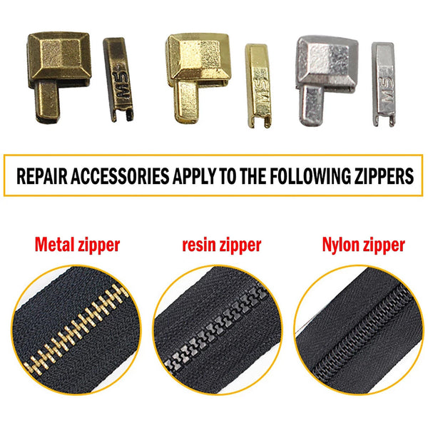 20X Metal Zipper Repair Stopper Open End Tailor Sewing Tool Zip Bottom Fix Kit