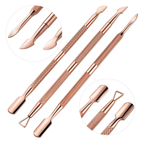 Cuticle Peeler Scraper Remove Gel Nail Polish and Pusher and Spoon Nail Cleaner