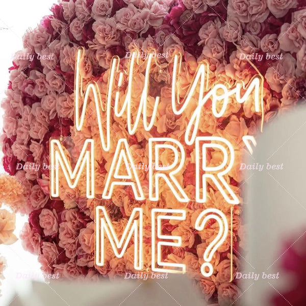 Will You Marry Me Neon Led Lights Sign Engaged Wedding Party Colour Changing AUS