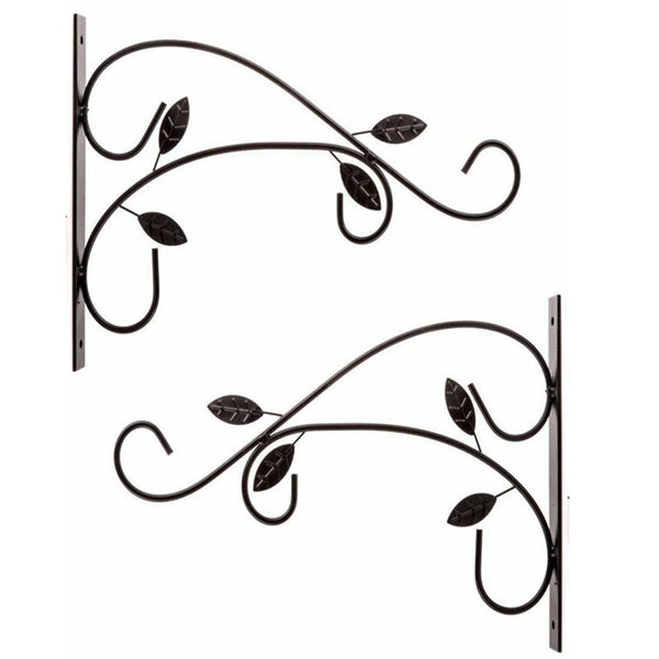 Plant Hanger Wall Hanging Bracket Iron Basket Rack Hook Garden Flower Pot Holder