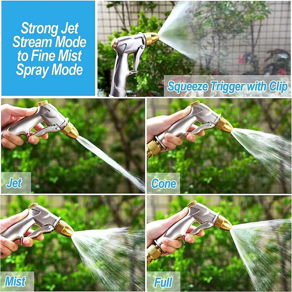 High Pressure Power Water Spray Gun Garden Hose Long Brass Nozzle For Car Washer