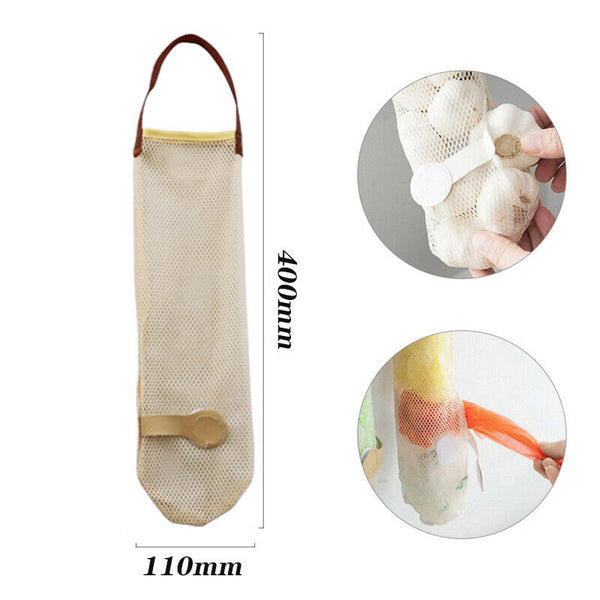 Vegetable Food Storage Bag Onion Garlic Hanging Bags Hollow Breathable Mesh Bag